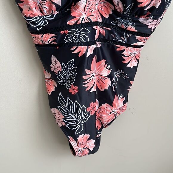 DACI Floral One Piece Bathing Suit 20W - Picture 3 of 11
